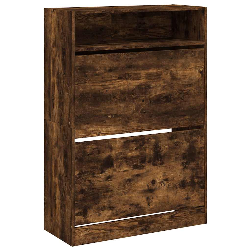 Schuhschrank mit 2 Klappen Weiß 80x34x116 cm