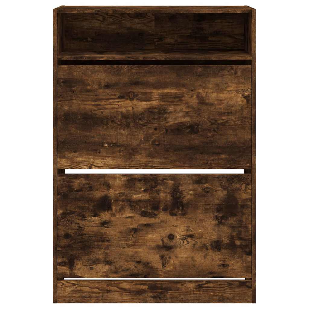 Schuhschrank mit 2 Klappen Weiß 80x34x116 cm