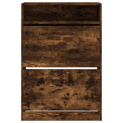 Schuhschrank mit 2 Klappen Weiß 80x34x116 cm