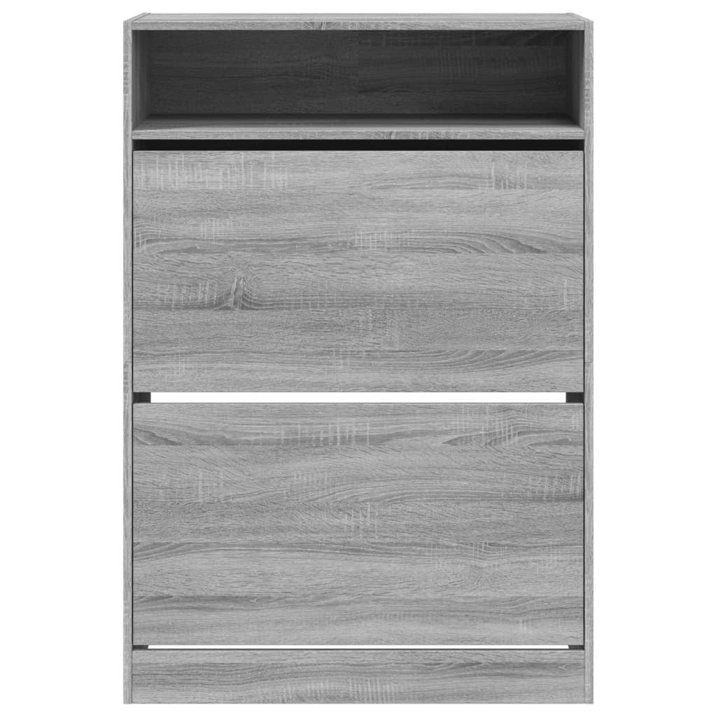 Schuhschrank mit 2 Klappen Weiß 80x34x116 cm