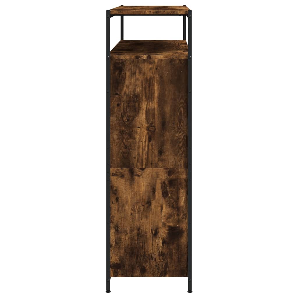 Schuhschrank mit 4 Klappen Braun Eiche-Optik 100x34x112 cm
