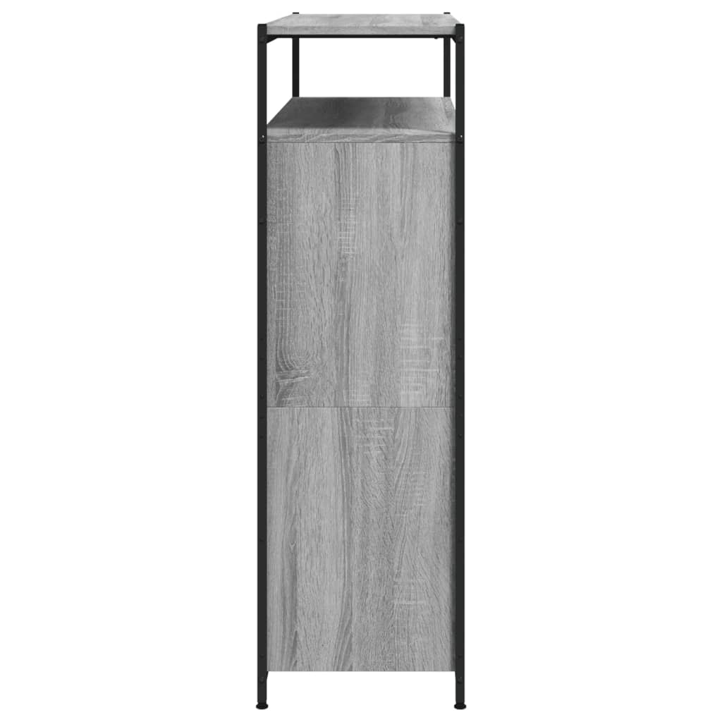 Schuhschrank mit 4 Klappen Braun Eiche-Optik 100x34x112 cm