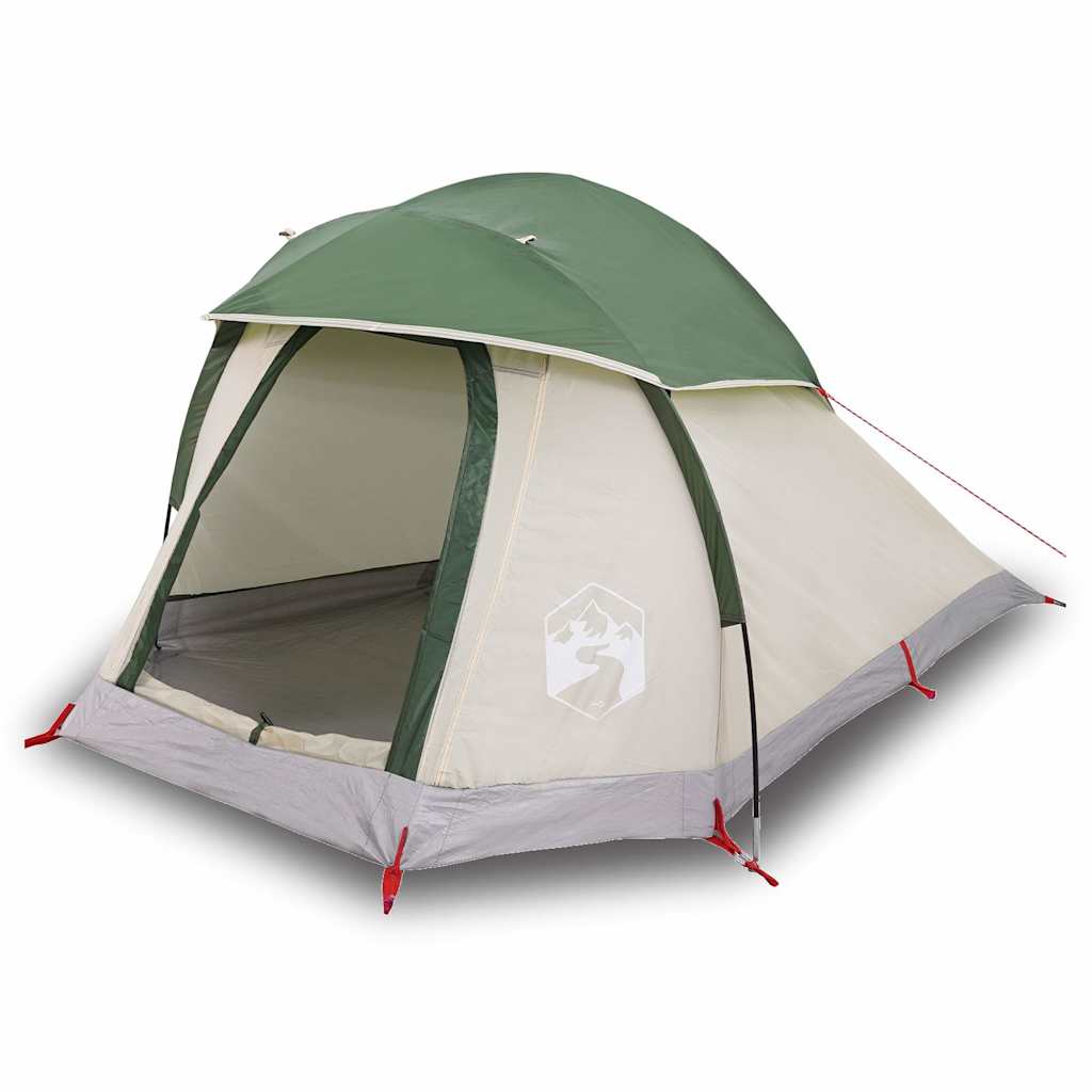 Kuppel-Campingzelt 1 Person Grau und Orange Wasserdicht