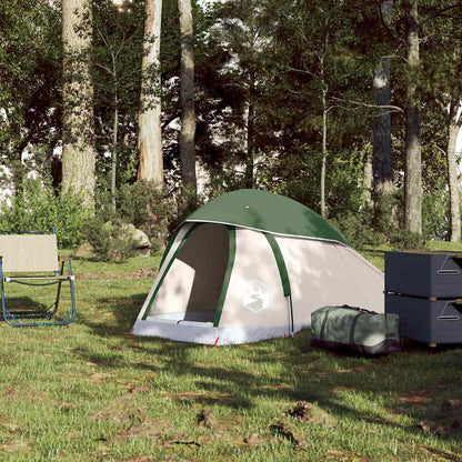 Kuppel-Campingzelt 1 Person Grau und Orange Wasserdicht