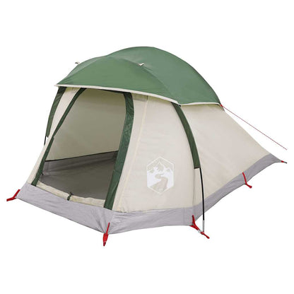 Kuppel-Campingzelt 1 Person Grau und Orange Wasserdicht