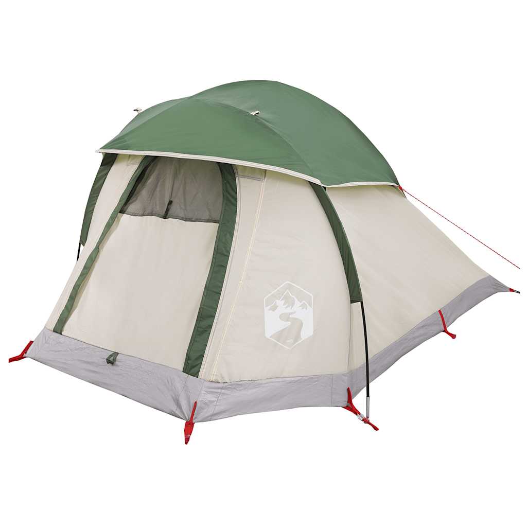Kuppel-Campingzelt 1 Person Grau und Orange Wasserdicht