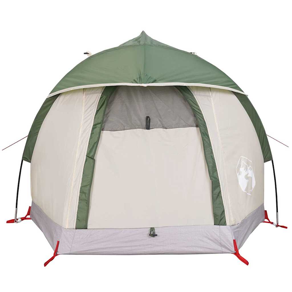 Kuppel-Campingzelt 1 Person Grau und Orange Wasserdicht