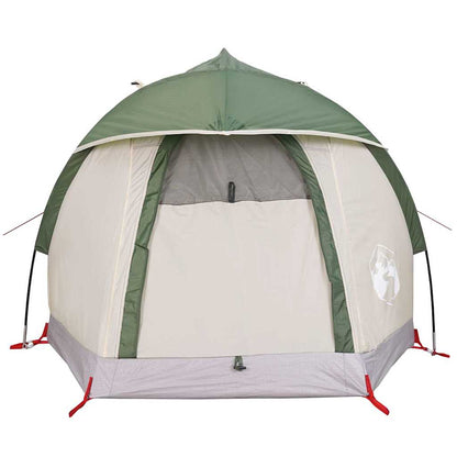 Kuppel-Campingzelt 1 Person Grau und Orange Wasserdicht