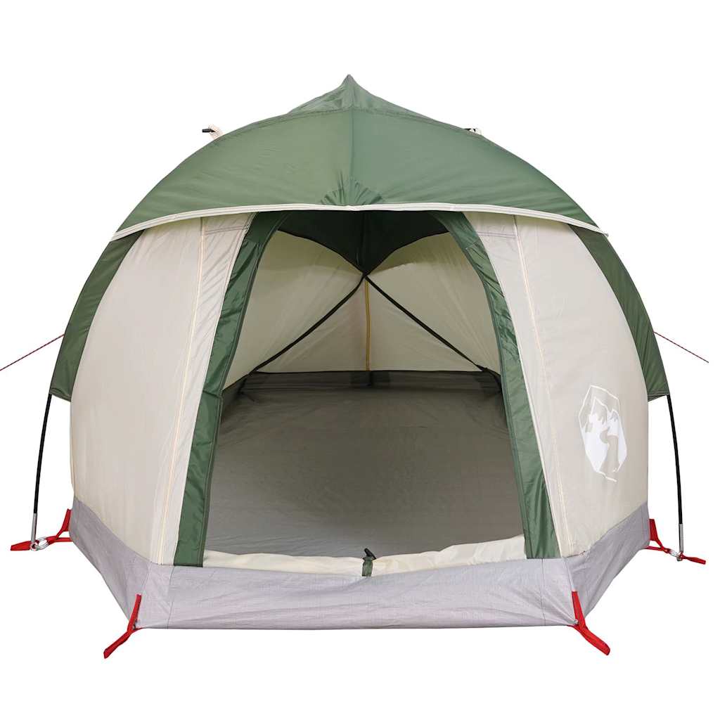 Kuppel-Campingzelt 1 Person Grau und Orange Wasserdicht