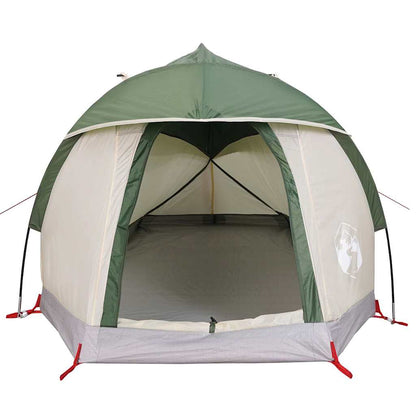 Kuppel-Campingzelt 1 Person Grau und Orange Wasserdicht