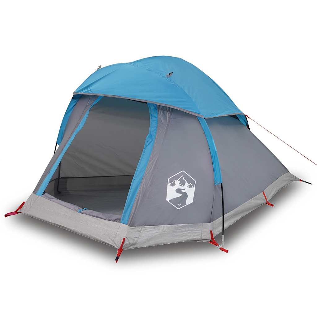 Kuppel-Campingzelt 1 Person Grau und Orange Wasserdicht