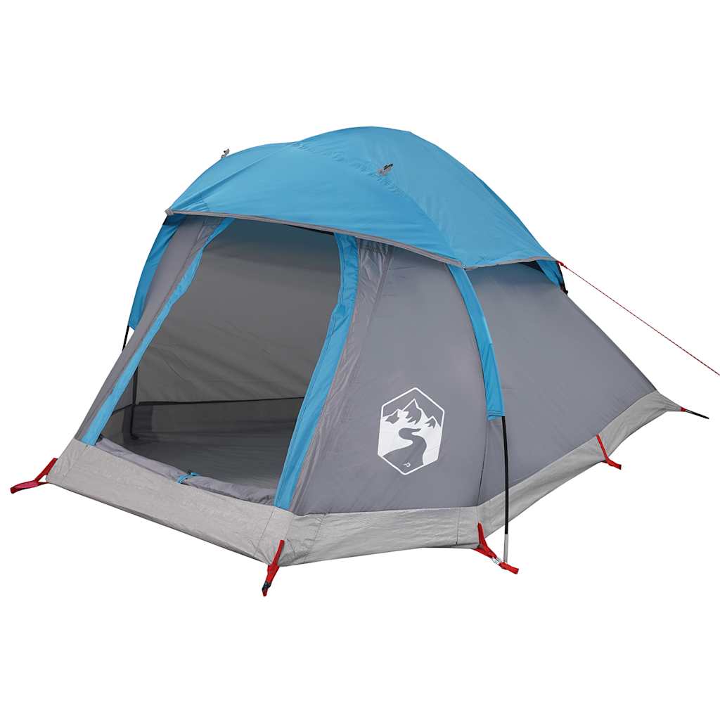Kuppel-Campingzelt 1 Person Grau und Orange Wasserdicht
