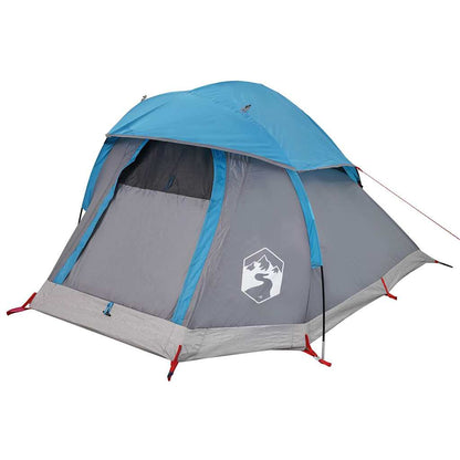 Kuppel-Campingzelt 1 Person Grau und Orange Wasserdicht