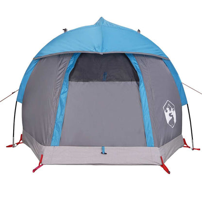 Kuppel-Campingzelt 1 Person Grau und Orange Wasserdicht