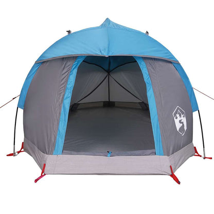 Kuppel-Campingzelt 1 Person Grau und Orange Wasserdicht