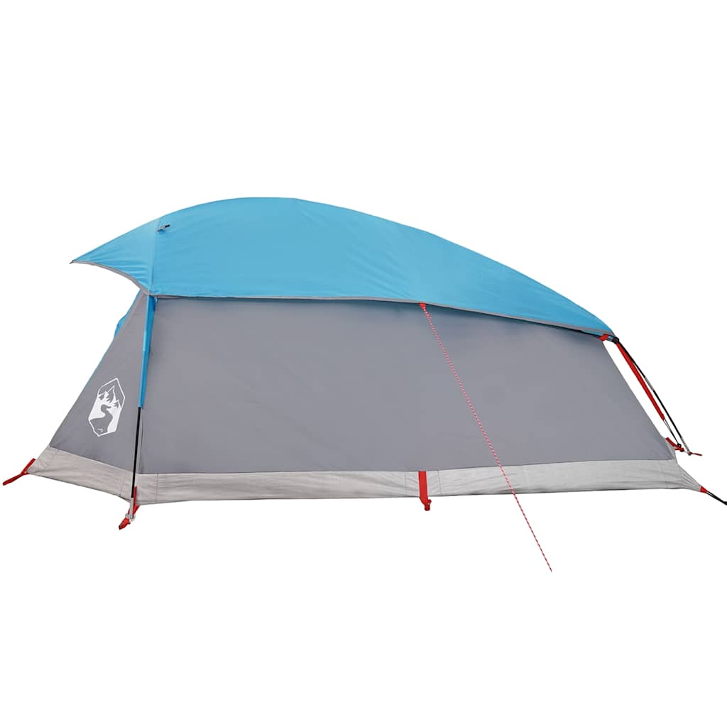 Kuppel-Campingzelt 1 Person Grau und Orange Wasserdicht