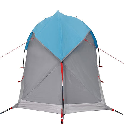 Kuppel-Campingzelt 1 Person Grau und Orange Wasserdicht