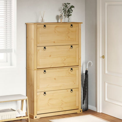 Schuhschrank Corona 99x32x47 cm Massivholz Kiefer