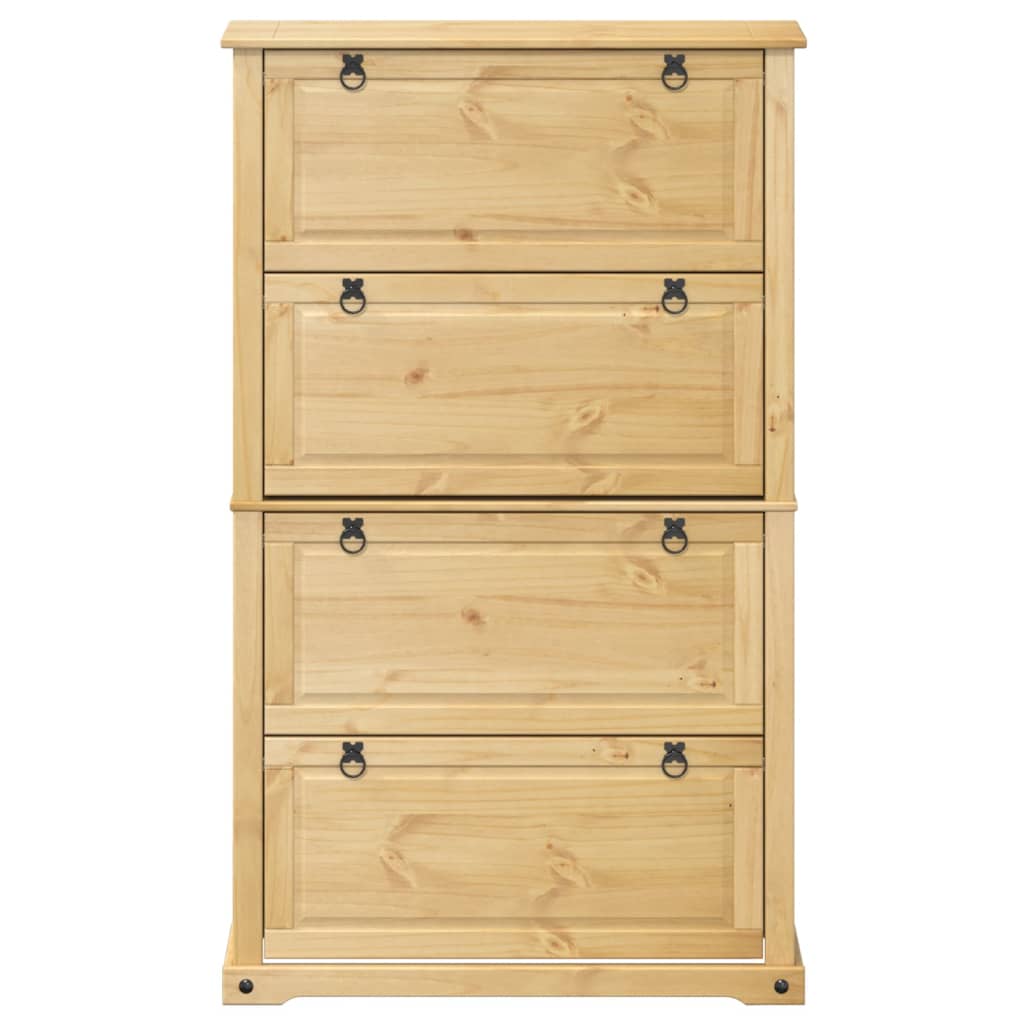 Schuhschrank Corona 99x32x47 cm Massivholz Kiefer
