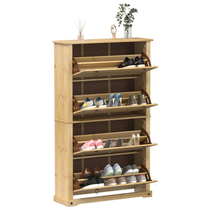Schuhschrank Corona 99x32x47 cm Massivholz Kiefer