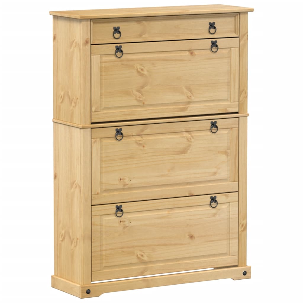 Schuhschrank Corona 99x32x47 cm Massivholz Kiefer
