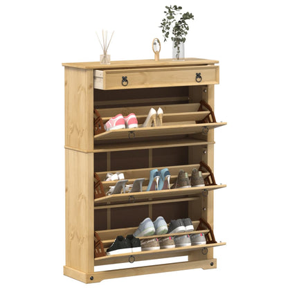 Schuhschrank Corona 99x32x47 cm Massivholz Kiefer