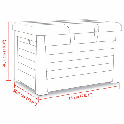 Outdoor-Kissenbox 73X50,5X46,5 Cm Polypropylen