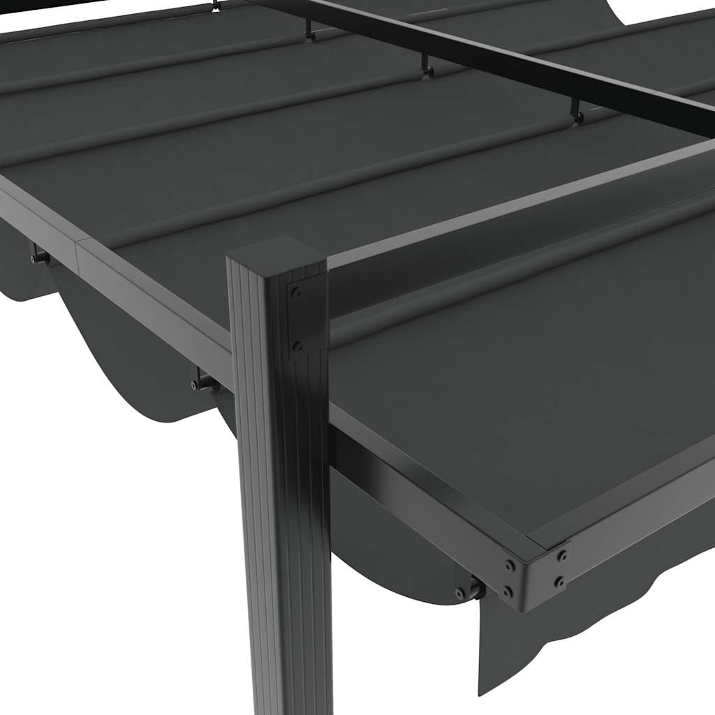 Gartenpavillon mit ausziehbarem Dach Creme 3x3 m Aluminium