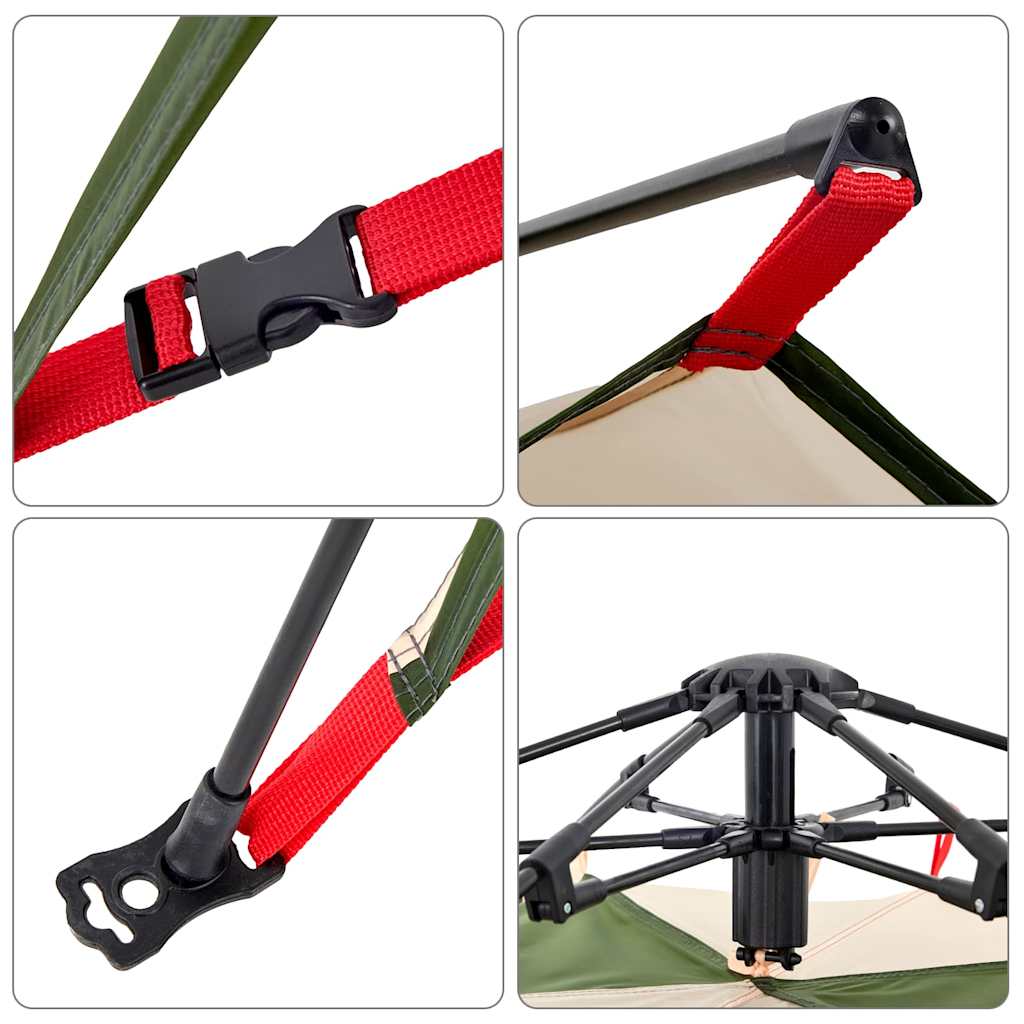 Kuppel-Campingzelt 5 Personen Weiß Verdunkelt Quick Release