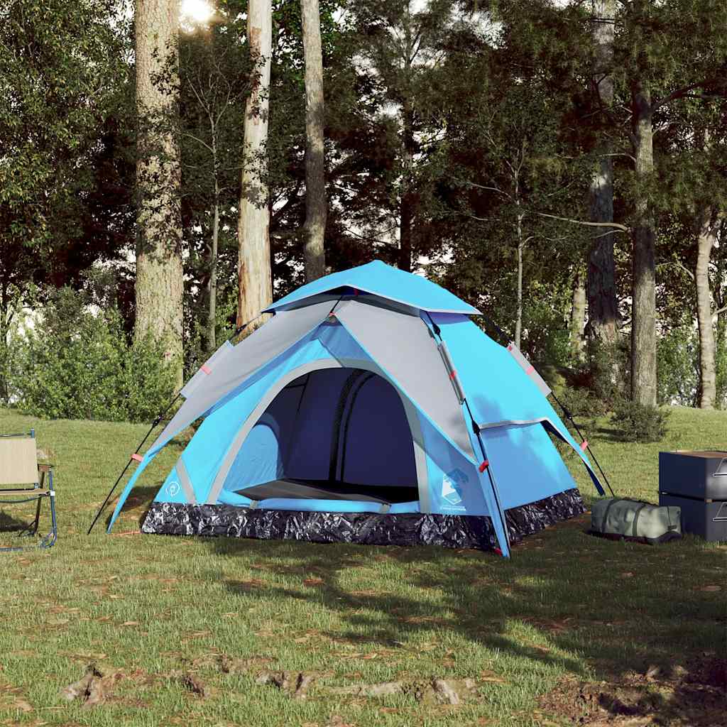 Kuppel-Campingzelt 5 Personen Weiß Verdunkelt Quick Release