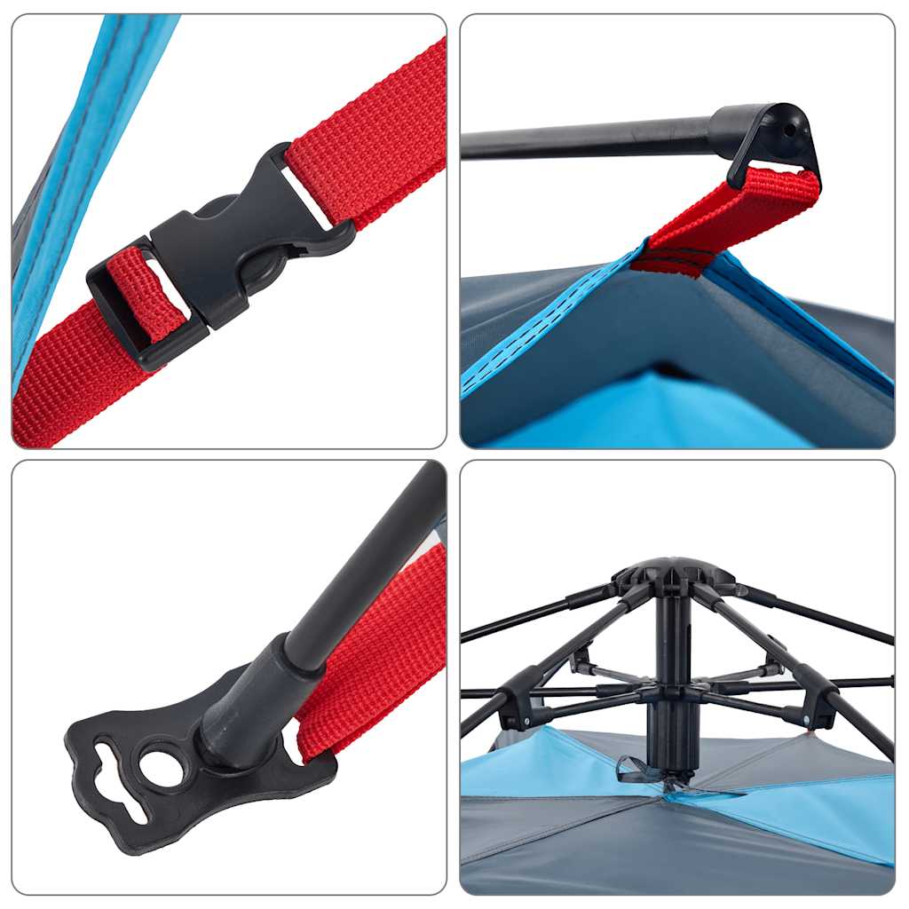 Kuppel-Campingzelt 5 Personen Weiß Verdunkelt Quick Release