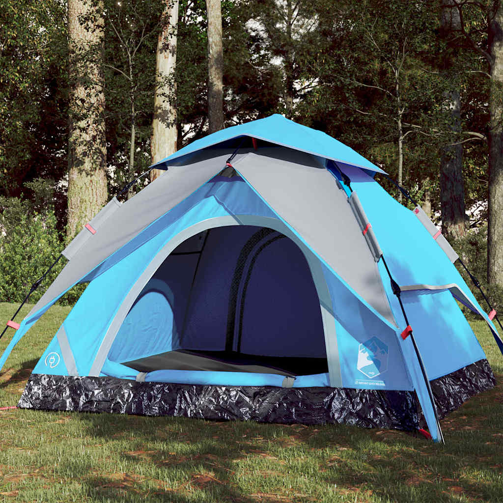 Kuppel-Campingzelt 5 Personen Weiß Verdunkelt Quick Release