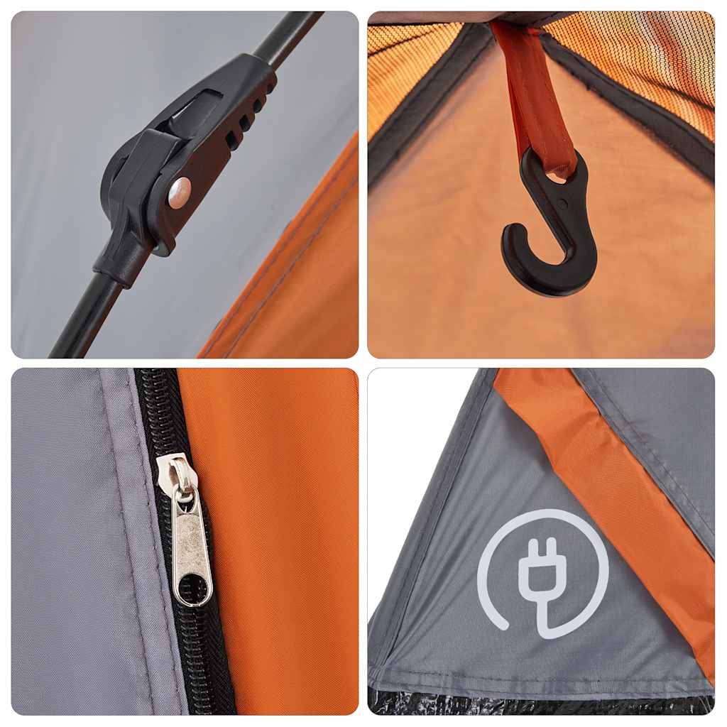 Kuppel-Campingzelt 5 Personen Weiß Verdunkelt Quick Release