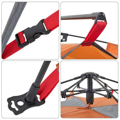 Kuppel-Campingzelt 5 Personen Weiß Verdunkelt Quick Release