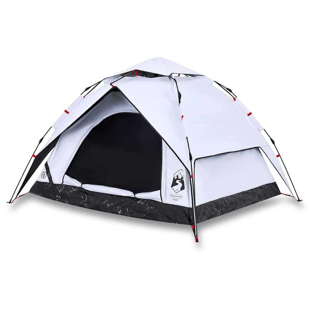 Kuppel-Campingzelt 5 Personen Weiß Verdunkelt Quick Release