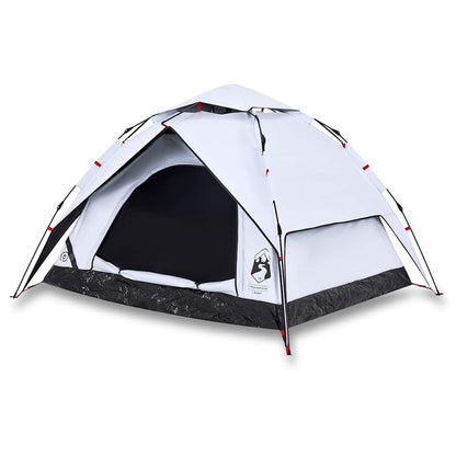 Kuppel-Campingzelt 5 Personen Weiß Verdunkelt Quick Release
