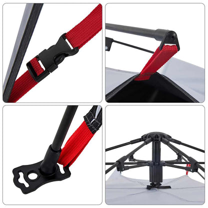 Kuppel-Campingzelt 5 Personen Weiß Verdunkelt Quick Release