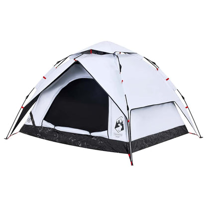 Kuppel-Campingzelt 5 Personen Weiß Verdunkelt Quick Release