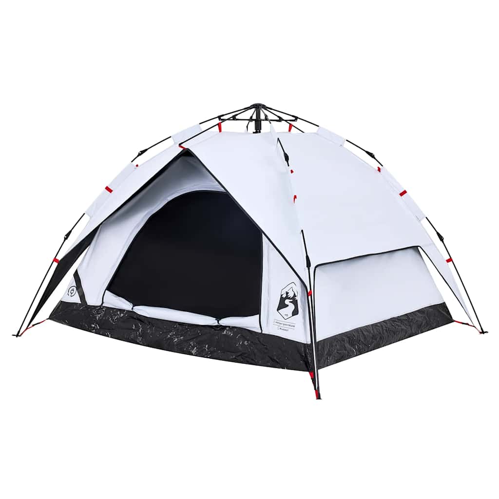Kuppel-Campingzelt 5 Personen Weiß Verdunkelt Quick Release