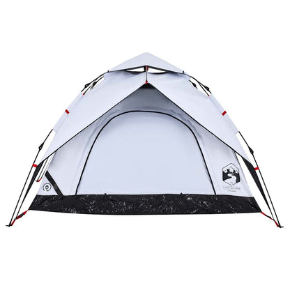 Kuppel-Campingzelt 5 Personen Weiß Verdunkelt Quick Release