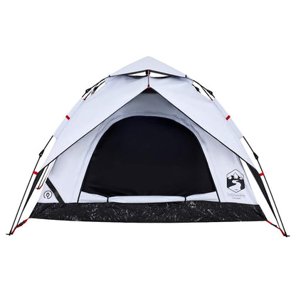 Kuppel-Campingzelt 5 Personen Weiß Verdunkelt Quick Release