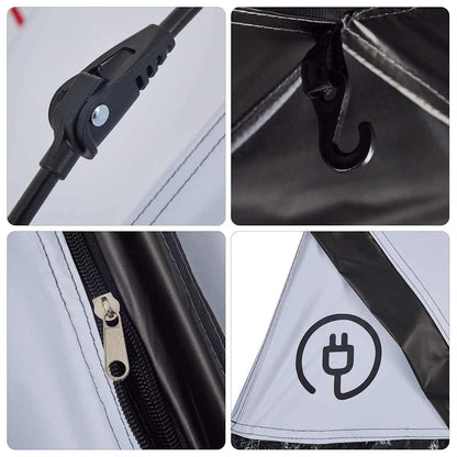 Kuppel-Campingzelt 5 Personen Weiß Verdunkelt Quick Release
