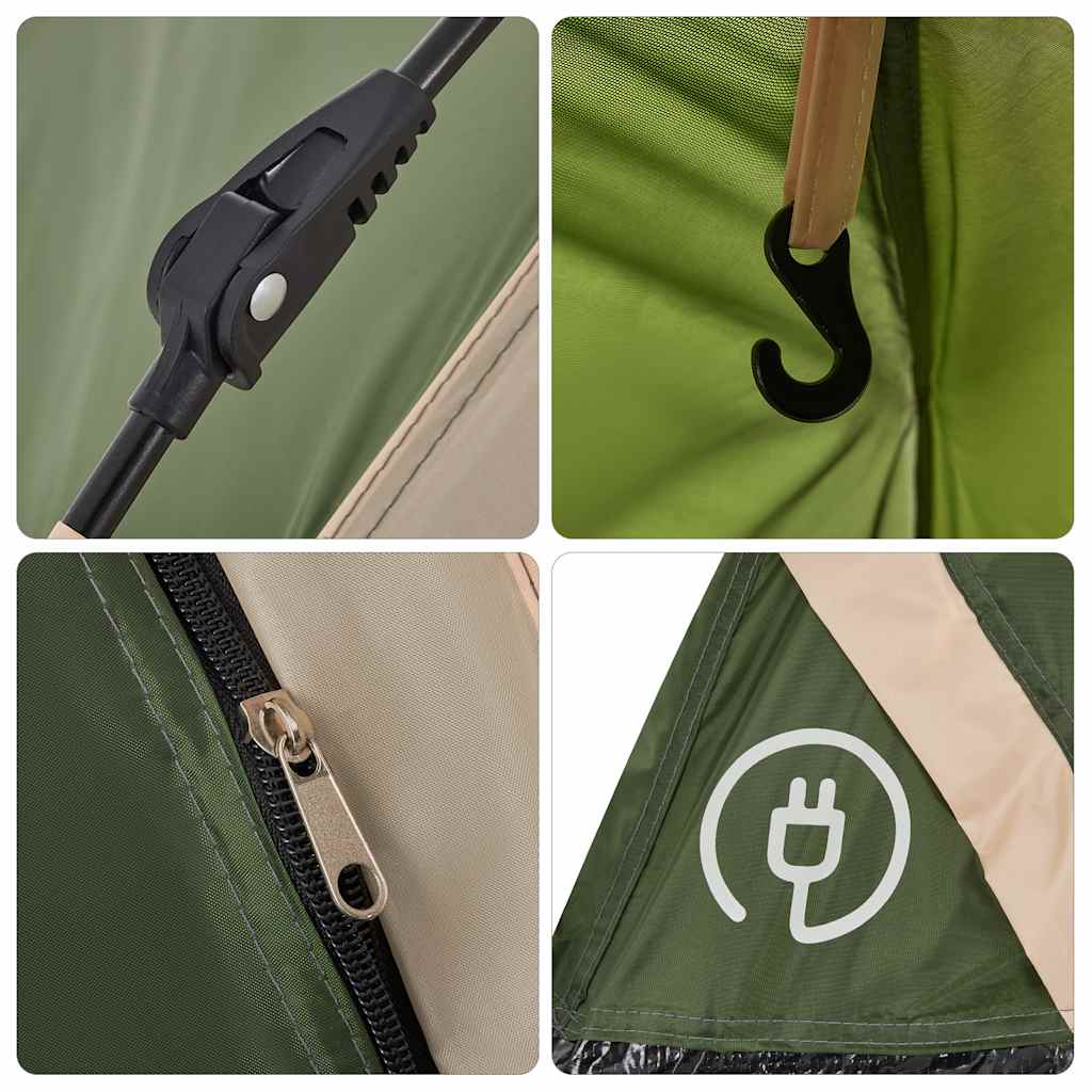 Kuppel-Campingzelt 5 Personen Weiß Verdunkelt Quick Release