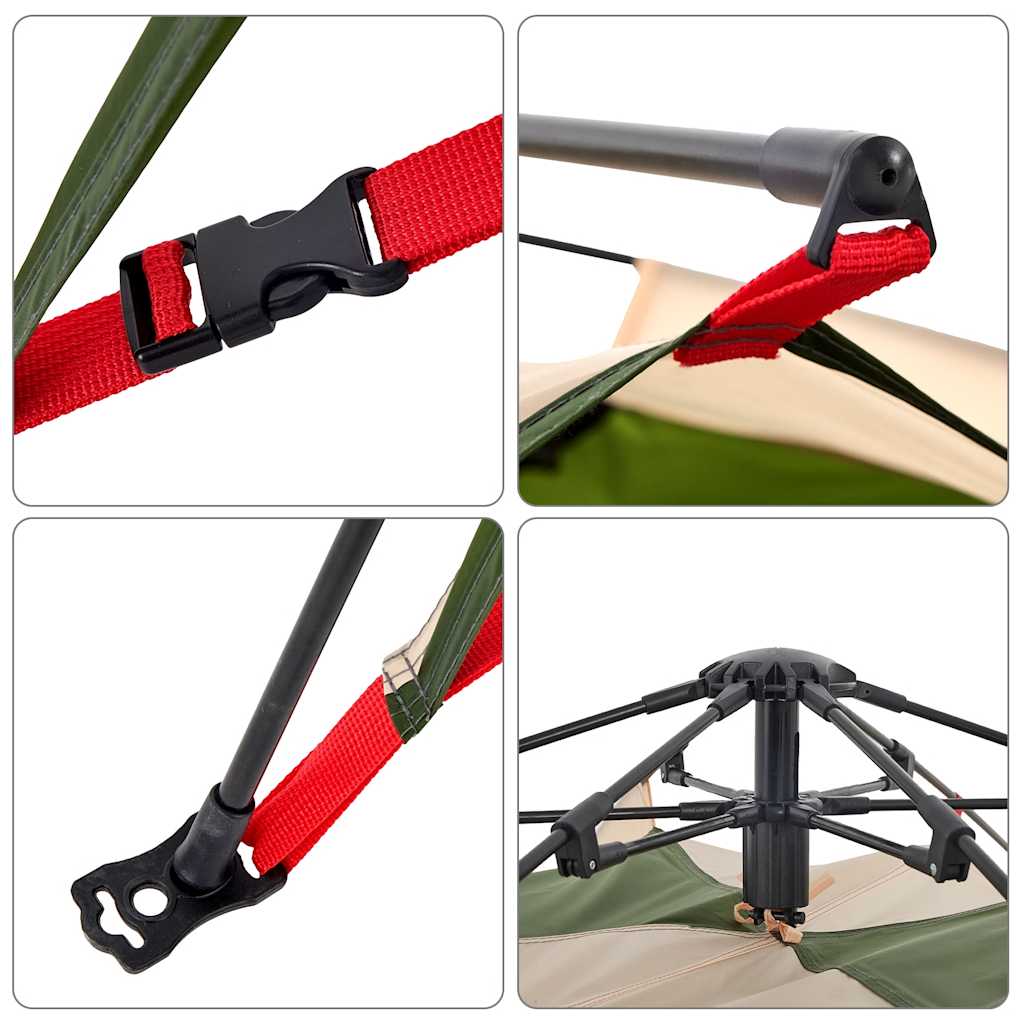Kuppel-Campingzelt 5 Personen Weiß Verdunkelt Quick Release