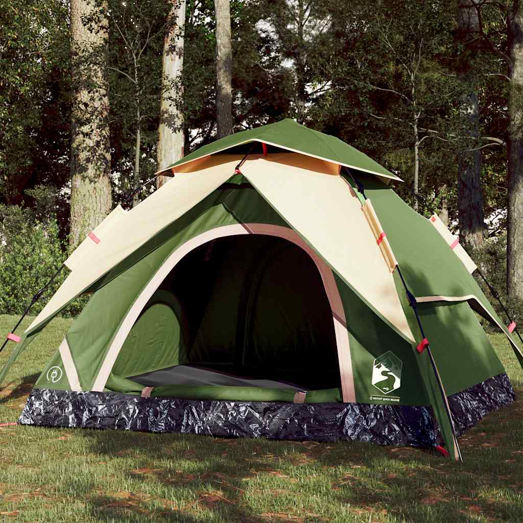 Kuppel-Campingzelt 5 Personen Weiß Verdunkelt Quick Release