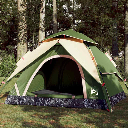 Kuppel-Campingzelt 5 Personen Weiß Verdunkelt Quick Release