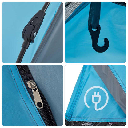 Kuppel-Campingzelt 5 Personen Weiß Verdunkelt Quick Release