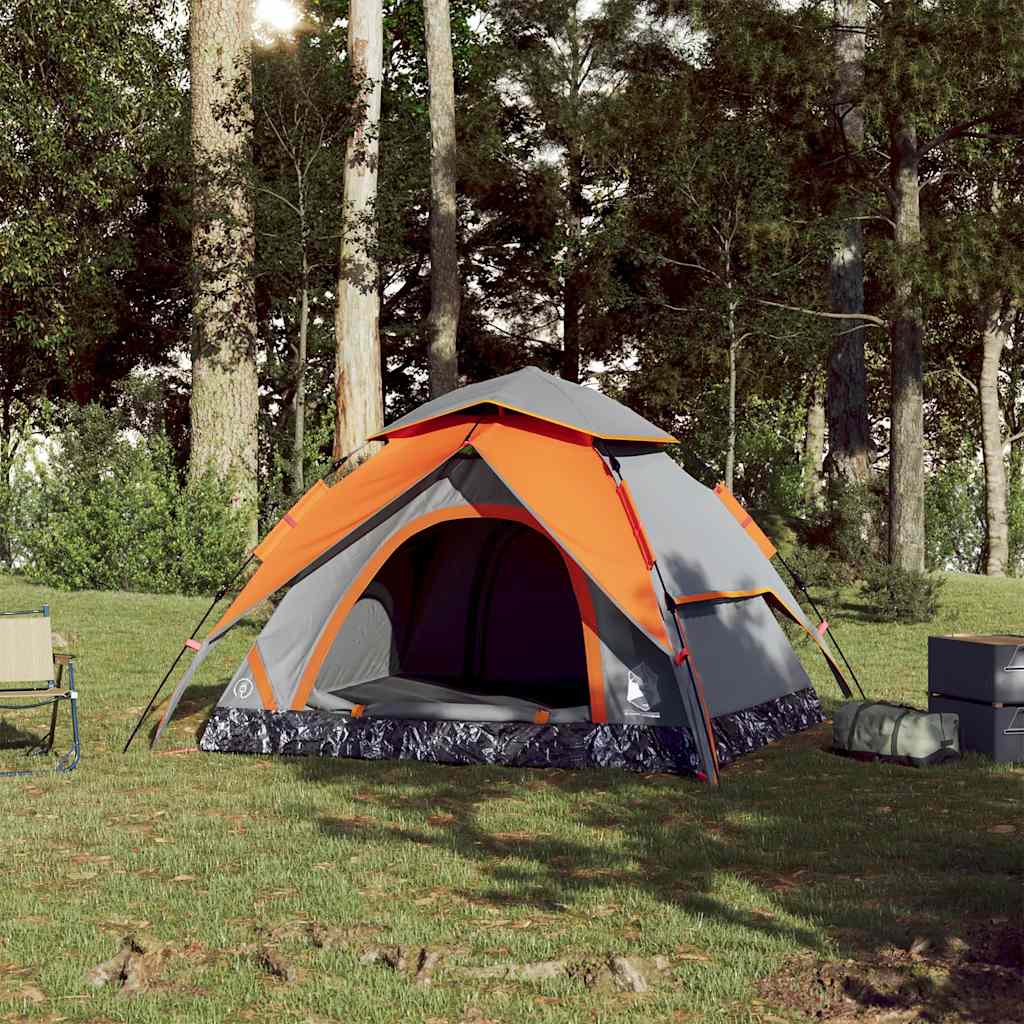 Kuppel-Campingzelt 5 Personen Weiß Verdunkelt Quick Release