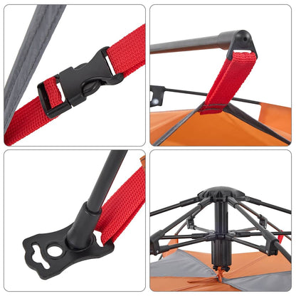 Kuppel-Campingzelt 5 Personen Weiß Verdunkelt Quick Release