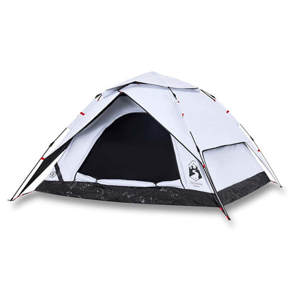 Kuppel-Campingzelt 5 Personen Weiß Verdunkelt Quick Release